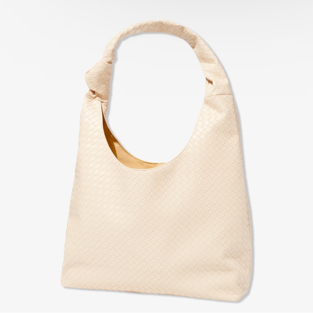 Elegant Cream Woven Tote Bag